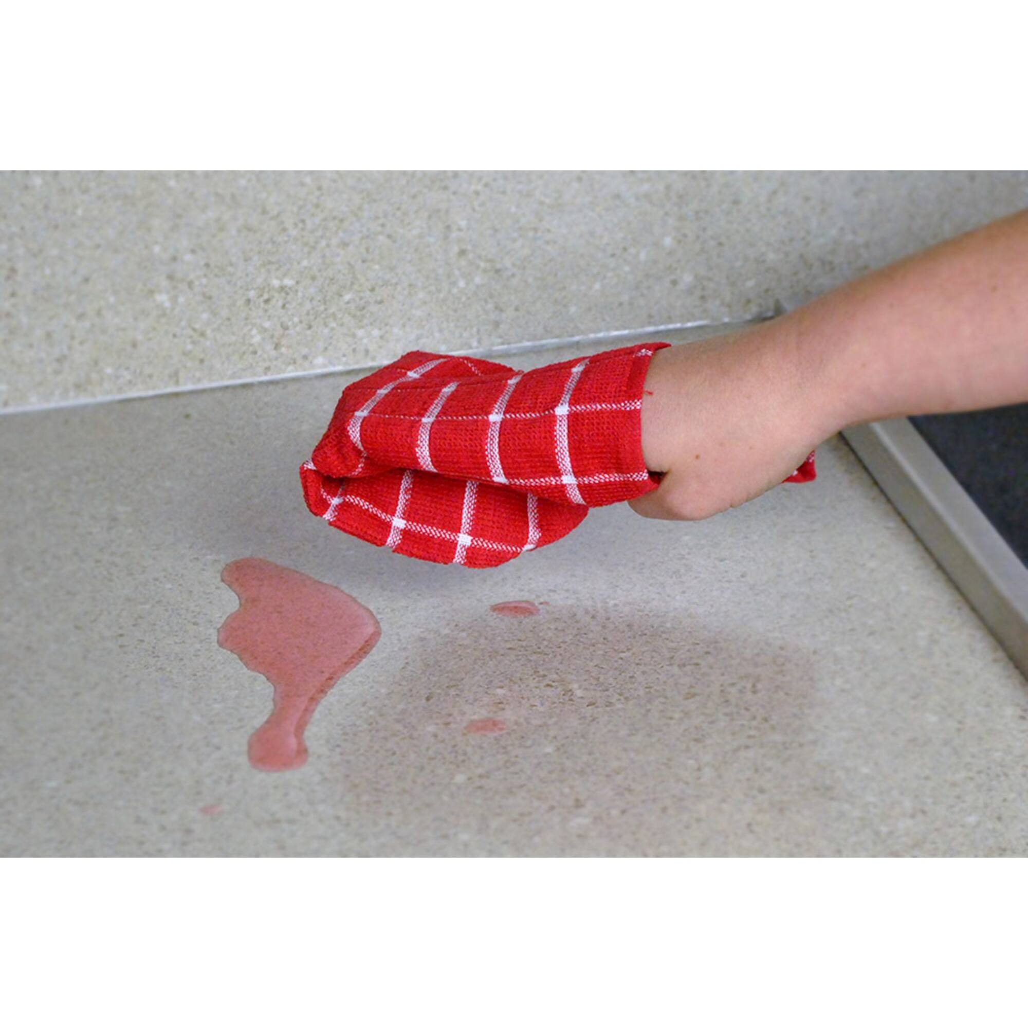 DII® Red & White Windowpane Terry Dishcloths, 6ct.